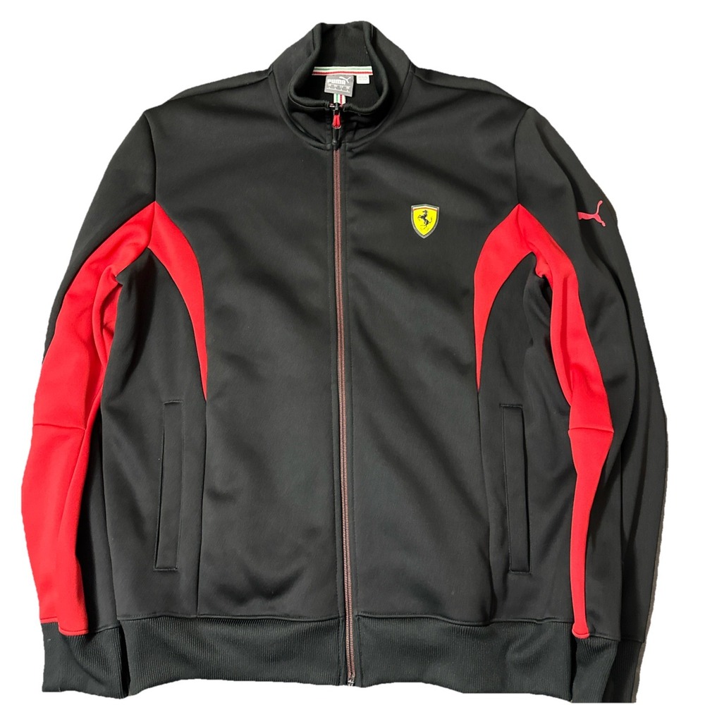 PUMA x FERRARI Racing Team JACKET Sz Mens Large Scuderia Ferrari  Italy Rare